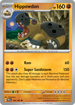 Hippowdon z edície Destined Rivals, karta č.106