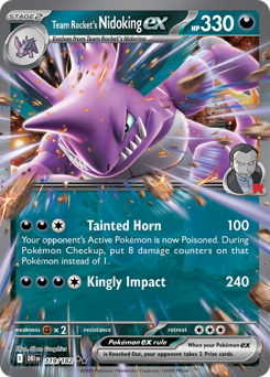Team Rocket's Nidoking ex z edície Destined Rivals, karta č.119
