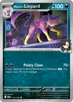 Marnie's Liepard z edície Destined Rivals, karta č.131