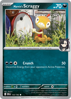 Marnie's Scraggy z edície Destined Rivals, karta č.132