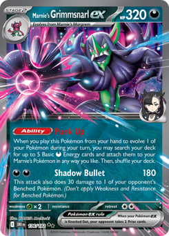 Marnie's Grimmsnarl ex z edície Destined Rivals, karta č.136