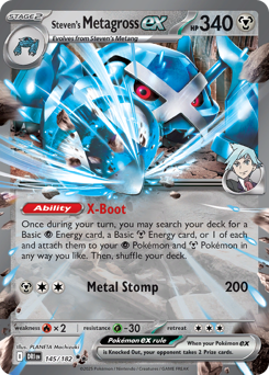 Steven's Metagross ex z edície Destined Rivals, karta č.145