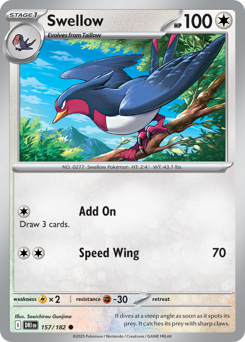Swellow z edície Destined Rivals, karta č.157
