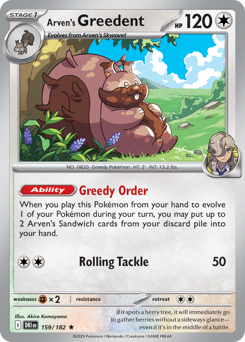Arven's Greedent z edície Destined Rivals, karta č.159