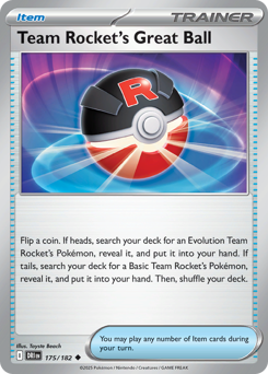 Team Rocket's Great Ball z edície Destined Rivals, karta č.175