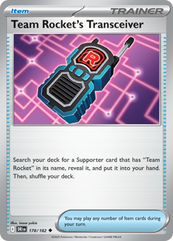 Team Rocket's Transceiver z edície Destined Rivals, karta č.178