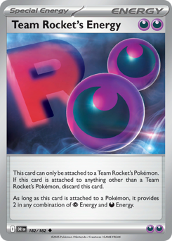 Team Rocket's Energy z edície Destined Rivals, karta č.182