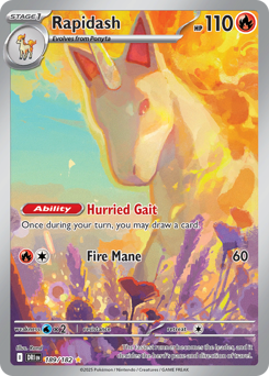 Rapidash z edície Destined Rivals, karta č.189