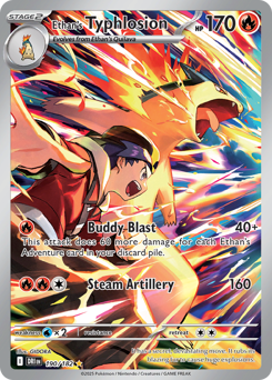 Ethan's Typhlosion z edície Destined Rivals, karta č.190
