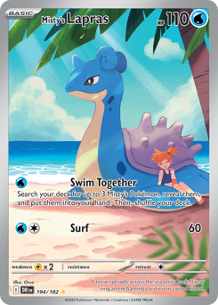 Misty's Lapras z edície Destined Rivals, karta č.194