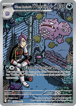 Team Rocket's Weezing z edície Destined Rivals, karta č.199