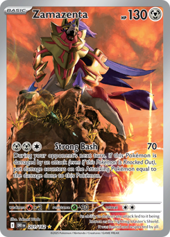 Zamazenta z edície Destined Rivals, karta č.201