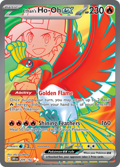 Ethan's Ho-Oh ex z edície Destined Rivals, karta č.209