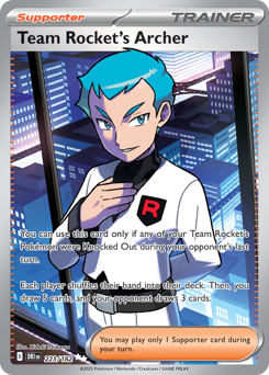 Team Rocket's Archer z edície Destined Rivals, karta č.223