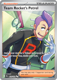 Team Rocket's Petrel z edície Destined Rivals, karta č.226