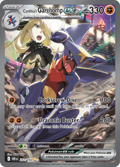 Cynthia's Garchomp ex z edície Destined Rivals, karta č.232