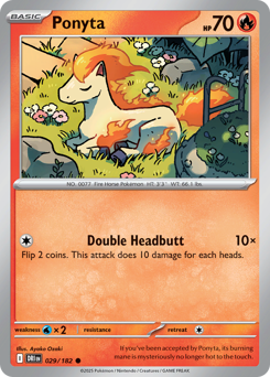 Ponyta z edície Destined Rivals, karta č.29