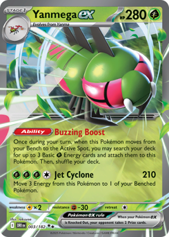 Yanmega ex z edície Destined Rivals, karta č.3