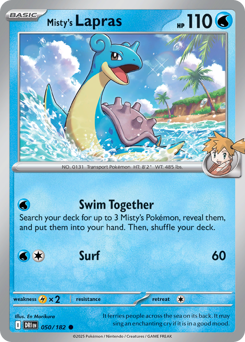 Misty's Lapras z edície Destined Rivals, karta č.50