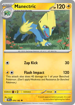 Manectric z edície Destined Rivals, karta č.76