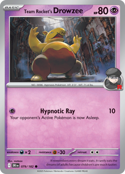Team Rocket's Drowzee z edície Destined Rivals, karta č.79