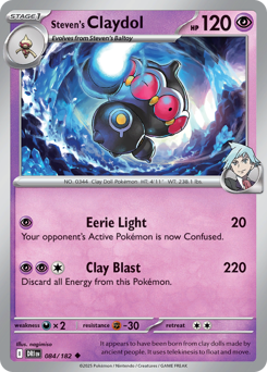 Steven's Claydol z edície Destined Rivals, karta č.84
