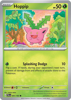 Hoppip z edície Paldea Evolved, karta č.1