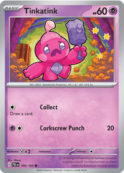 Tinkatink z edície Paldea Evolved, karta č.100