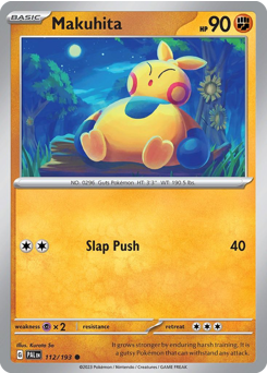 Makuhita z edície Paldea Evolved, karta č.112