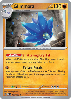 Glimmora z edície Paldea Evolved, karta č.126