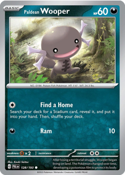 Paldean Wooper z edície Paldea Evolved, karta č.128