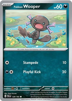 Paldean Wooper z edície Paldea Evolved, karta č.129