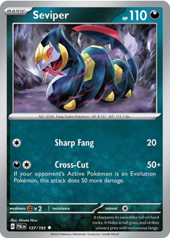 Seviper z edície Paldea Evolved, karta č.137
