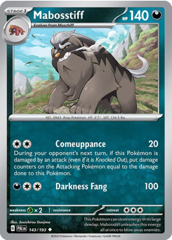 Mabosstiff z edície Paldea Evolved, karta č.143