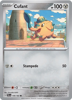 Cufant z edície Paldea Evolved, karta č.149