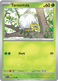Tarountula z edície Paldea Evolved, karta č.17