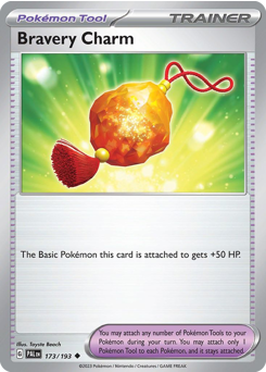 Bravery Charm z edície Paldea Evolved, karta č.173