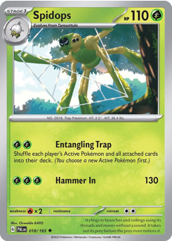 Spidops z edície Paldea Evolved, karta č.18