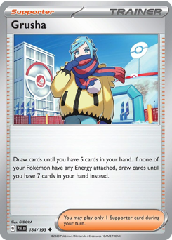 Grusha z edície Paldea Evolved, karta č.184