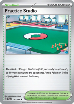 Practice Studio z edície Paldea Evolved, karta č.186