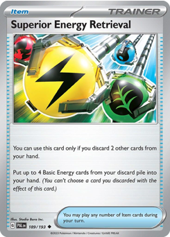 Superior Energy Retrieval z edície Paldea Evolved, karta č.189