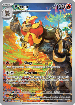 Pyroar z edície Paldea Evolved, karta č.200
