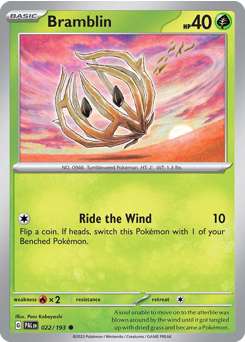 Bramblin z edície Paldea Evolved, karta č.22