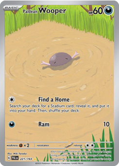Paldean Wooper z edície Paldea Evolved, karta č.221