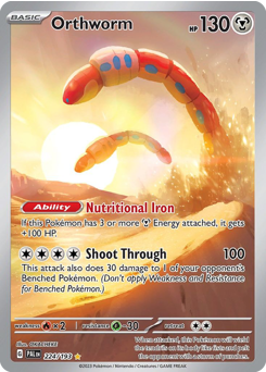 Orthworm z edície Paldea Evolved, karta č.224