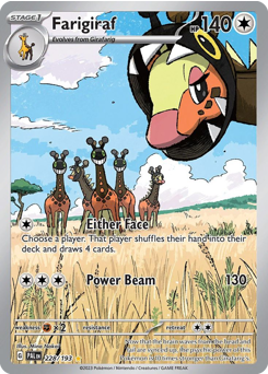 Farigiraf z edície Paldea Evolved, karta č.228