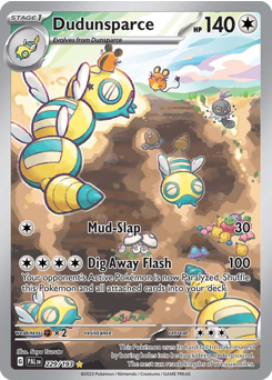 Dudunsparce z edície Paldea Evolved, karta č.229