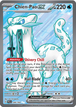 Chien-Pao ex z edície Paldea Evolved, karta č.236