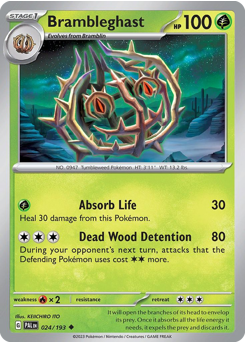 Brambleghast z edície Paldea Evolved, karta č.24