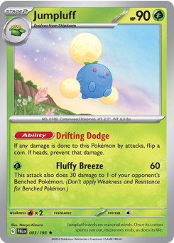 Jumpluff z edície Paldea Evolved, karta č.3